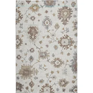 Luxury Washable Indoor/Outdoor Portico Ivory 9\' x 12\' Rug