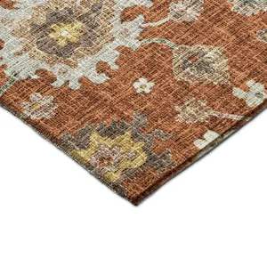 Luxury Washable Indoor/Outdoor Portico Paprika 3\' x 5\' Rug