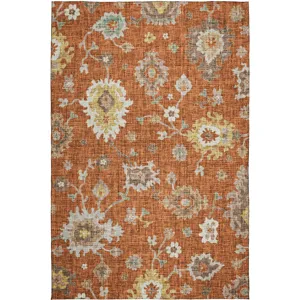 Luxury Washable Indoor/Outdoor Portico Paprika 3\' x 5\' Rug