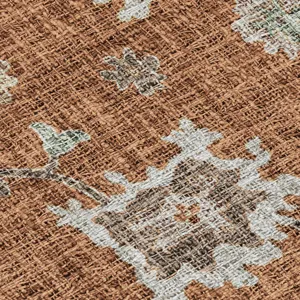 Luxury Washable Indoor/Outdoor Portico Paprika 3\' x 5\' Rug