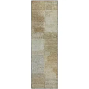 Luxury Washable Indoor/Outdoor Ravenna Beige 2\'3\" x 7\'6\" Runner Rug