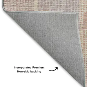 Luxury Washable Indoor/Outdoor Ravenna Blush 1\'8\" x 2\'6\" Rug