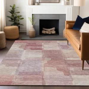 Luxury Washable Indoor/Outdoor Ravenna Blush 8\' x 10\' Rug