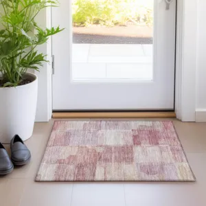 Luxury Washable Indoor/Outdoor Ravenna Blush 1\'8\" x 2\'6\" Rug