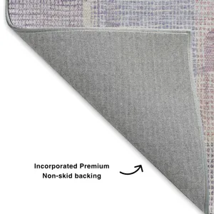 Luxury Washable Indoor/Outdoor Ravenna Lavender 2\'6\" x 3\'10\" Rug