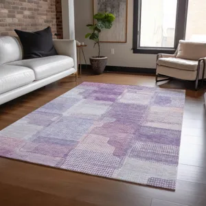 Luxury Washable Indoor/Outdoor Ravenna Lavender 2\'6\" x 3\'10\" Rug