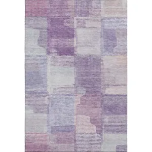 Luxury Washable Indoor/Outdoor Ravenna Lavender 2\'6\" x 3\'10\" Rug