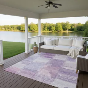 Luxury Washable Indoor/Outdoor Ravenna Lavender 2\'6\" x 3\'10\" Rug