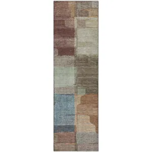 Luxury Washable Indoor/Outdoor Ravenna Putty 2\'3\" x 7\'6\" Runner Rug