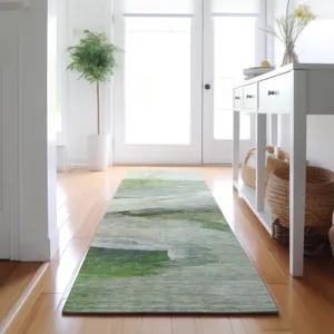 Luxury Washable Indoor/Outdoor Ravenna Aloe 2\'3\" x 7\'6\" Runner Rug