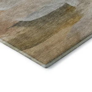 Luxury Washable Indoor/Outdoor Ravenna Taupe 8\' x 8\' Round Rug