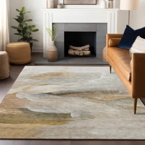 Luxury Washable Indoor/Outdoor Ravenna Taupe 10\' x 14\' Rug