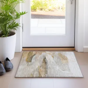 Luxury Washable Indoor/Outdoor Ravenna Taupe 1\'8\" x 2\'6\" Rug