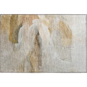 Luxury Washable Indoor/Outdoor Ravenna Taupe 1\'8\" x 2\'6\" Rug