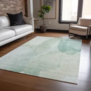 Luxury Washable Indoor/Outdoor Ravenna Aqua 10\' x 14\' Rug