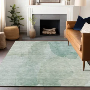 Luxury Washable Indoor/Outdoor Ravenna Aqua 10\' x 14\' Rug