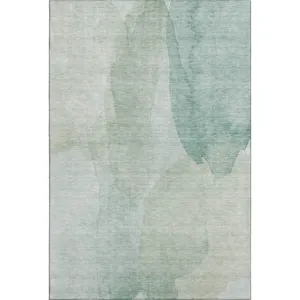 Luxury Washable Indoor/Outdoor Ravenna Aqua 10\' x 14\' Rug