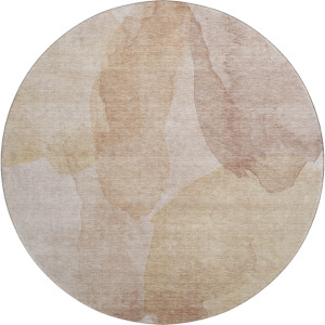 Luxury Washable Indoor/Outdoor Ravenna Coral 8' x 8' Round Rug