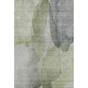 Luxury Washable Indoor/Outdoor Ravenna Fern 10\' x 14\' Rug
