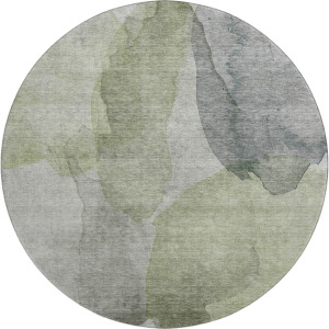 Luxury Washable Indoor/Outdoor Ravenna Fern 8' x 8' Round Rug