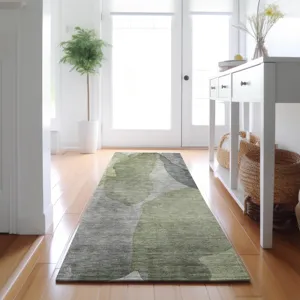 Luxury Washable Indoor/Outdoor Ravenna Fern 2\'3\" x 7\'6\" Runner Rug