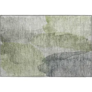 Luxury Washable Indoor/Outdoor Ravenna Fern 1\'8\" x 2\'6\" Rug