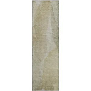 Luxury Washable Indoor/Outdoor Ravenna Putty 2\'3\" x 7\'6\" Runner Rug
