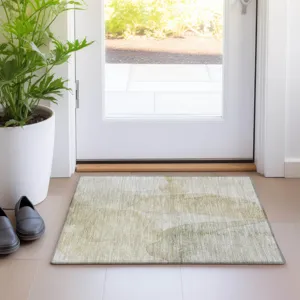 Luxury Washable Indoor/Outdoor Ravenna Putty 1\'8\" x 2\'6\" Rug
