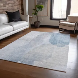 Luxury Washable Indoor/Outdoor Ravenna Sky 10\' x 14\' Rug