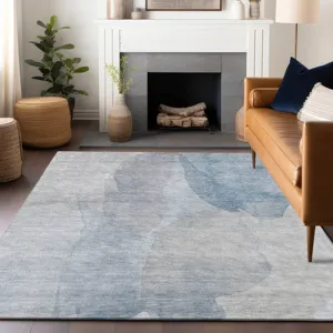 Luxury Washable Indoor/Outdoor Ravenna Sky 10\' x 14\' Rug