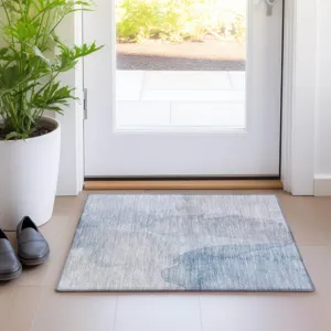 Luxury Washable Indoor/Outdoor Ravenna Sky 1\'8\" x 2\'6\" Rug