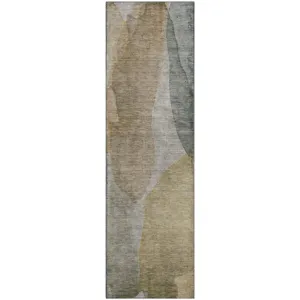 Luxury Washable Indoor/Outdoor Ravenna Wheat 2\'3\" x 7\'6\" Runner Rug