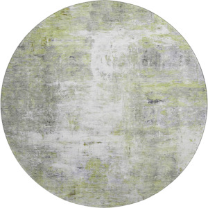 Luxury Washable Indoor/Outdoor Ravenna Aloe 8' x 8' Round Rug