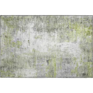 Luxury Washable Indoor/Outdoor Ravenna Aloe 1\'8\" x 2\'6\" Rug