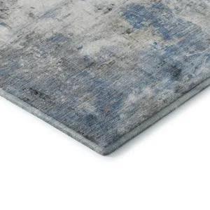 Luxury Washable Indoor/Outdoor Ravenna Blue 10\' x 14\' Rug