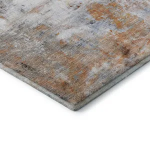 Luxury Washable Indoor/Outdoor Ravenna Copper 2\'6\" x 3\'10\" Rug