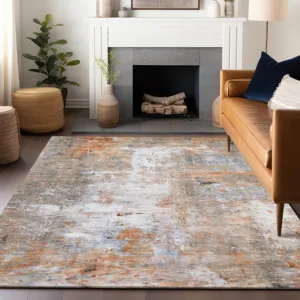 Luxury Washable Indoor/Outdoor Ravenna Copper 2\'6\" x 3\'10\" Rug