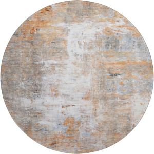Luxury Washable Indoor/Outdoor Ravenna Copper 8' x 8' Round Rug