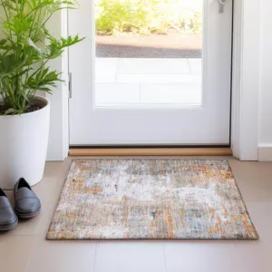 Luxury Washable Indoor/Outdoor Ravenna Copper 1\'8\" x 2\'6\" Rug