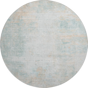 Luxury Washable Indoor/Outdoor Ravenna Seafoam 8' x 8' Round Rug