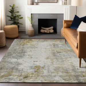 Luxury Washable Indoor/Outdoor Ravenna Taupe 3\' x 5\' Rug