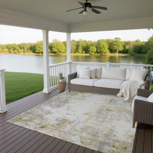Luxury Washable Indoor/Outdoor Ravenna Taupe 3\' x 5\' Rug