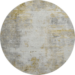 Luxury Washable Indoor/Outdoor Ravenna Taupe 8' x 8' Round Rug