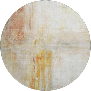 Luxury Washable Indoor/Outdoor Ravenna Paprika 8' x 8' Round Rug