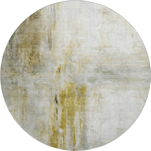 Luxury Washable Indoor/Outdoor Ravenna Taupe 8' x 8' Round Rug
