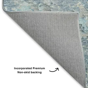 Luxury Washable Indoor/Outdoor Ravenna Blue 3\' x 5\' Rug