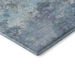 Luxury Washable Indoor/Outdoor Ravenna Blue 3\' x 5\' Rug