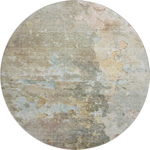 Luxury Washable Indoor/Outdoor Ravenna Brown 8' x 8' Round Rug