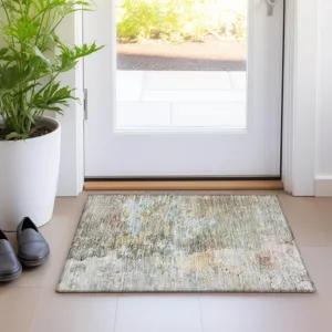 Luxury Washable Indoor/Outdoor Ravenna Brown 1\'8\" x 2\'6\" Rug