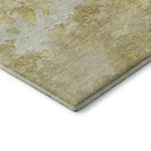 Luxury Washable Indoor/Outdoor Ravenna Gold 3\' x 5\' Rug